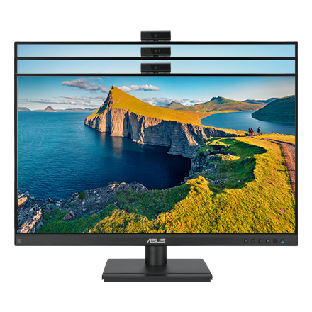 ASUS BE249QFK monitor has a height adjustment range of 0–150 mm