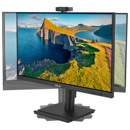 ASUS BE249QFK monitor can swivel 180° to the left and right